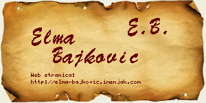 Elma Bajković vizit kartica